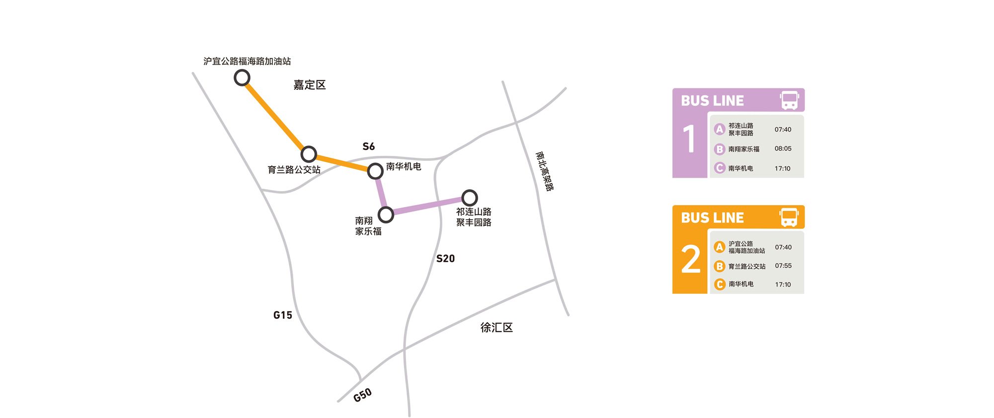 南華機(jī)電班車路線圖